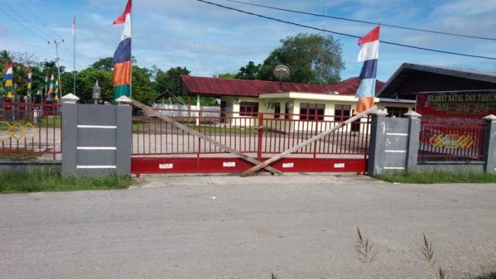 Kantor Bapenda yang dipalang pekan lalu dan akan dipalang kembali karena ganti rugi lahan belum dibayarkan.
