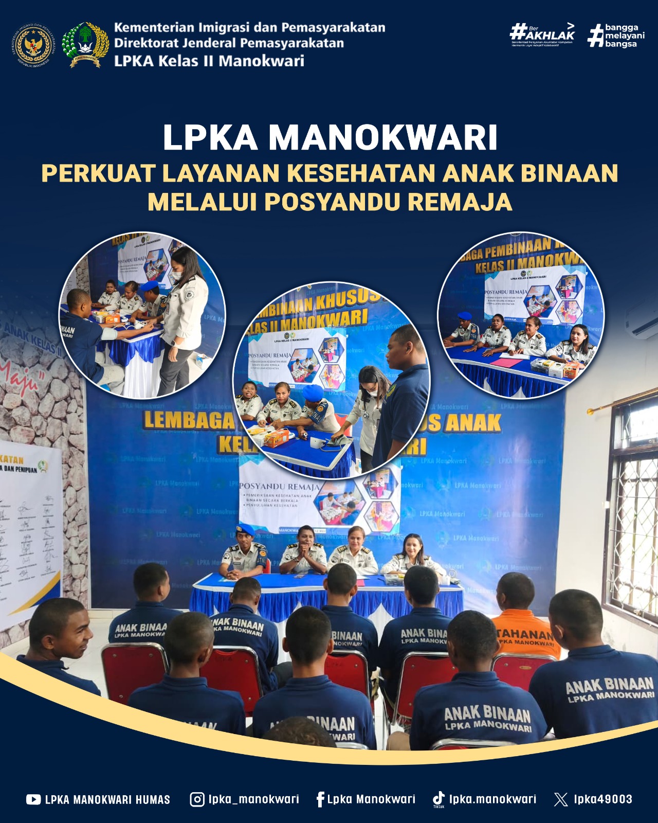 LPKA Manokwari Gelar Posyandu Remaja Rutin, Jamin Layanan Kesehatan dan Edukasi Hidup Sehat bagi Anak Binaan